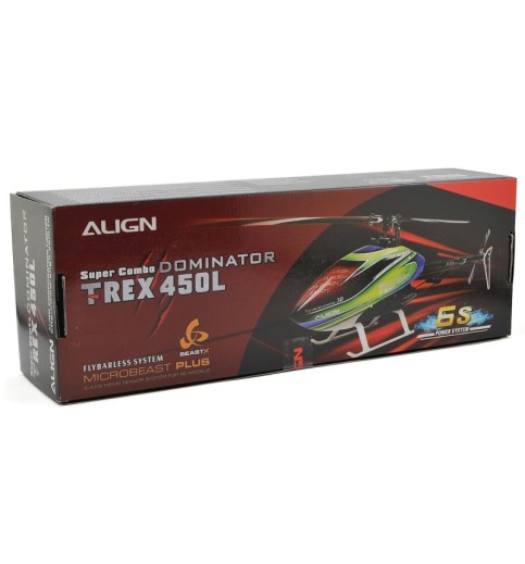 Align T-Rex 450L Dominator 6S Super Combo Heli Kit w/MicroBeast, ESC, Motor, Servos & CF Blades Align T-Rex 450L Dominator 6S Super Combo Heli Kit w/MicroBeast, ESC, Motor, Servos & CF Blades