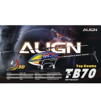 Align T-Rex TB70 Electric Top Combo Helicopter Kit (Blue) w/Motor, ESC, Servos, & Blades