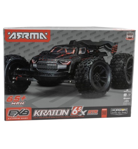 Arrma Kraton 6S EXB RTR 1/8 4WD Brushless Monster Truck (Black) w/DX3 2.4GHz Radio, Smart ESC & AVC Arrma Kraton 6S EXB RTR 1/8 4WD Brushless Monster Truck (Black) w/DX3 2.4GHz Radio, Smart ESC & AVC