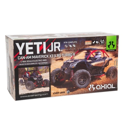 Axial Yeti Jr. Can-Am Maverick X3 1/18 RTR 4WD Electric Rock Racer Buggy w/2.4GHz Radio, Battery & Charger