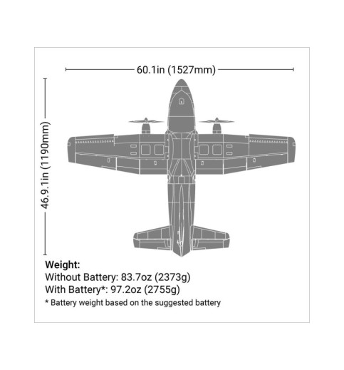 E-flite EC-1500 PNP Basic Twin Electric Airplane (1.5m) E-flite EC-1500 PNP Basic Twin Electric Airplane (1.5m)