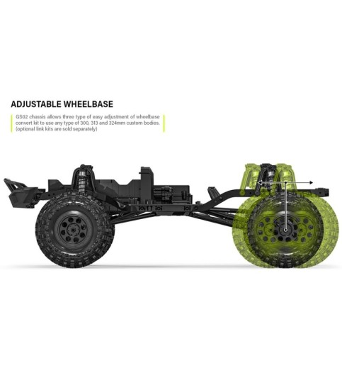Gmade Komodo Double Cab GS02 Off-Road 1/10 4WD Rock Crawler Kit