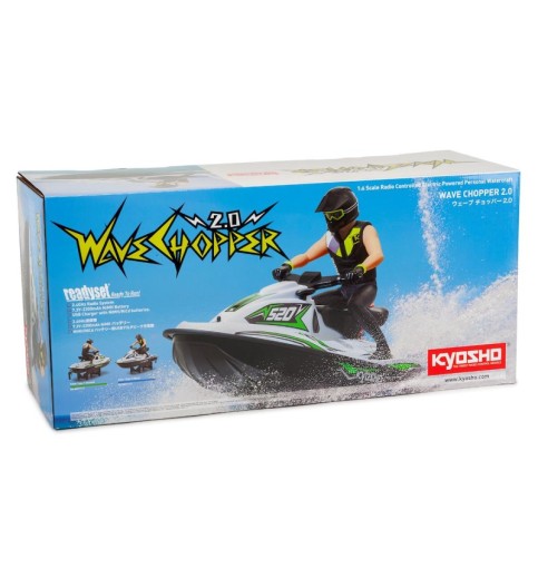 Kyosho Wave Chopper 2.0 Type 1 Electric Watercraft (Green) w/KT-231P 2.4GHz Transmitter, Battery & Charger