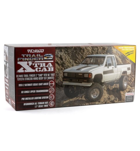 RC4WD Trail Finder 2 "LWB" 1/10 RTR 4WD Scale Trail Truck w/1987 Toyota XtraCab Body & 2.4GHz Radio (White)