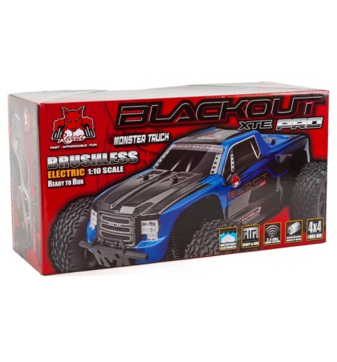 Redcat Blackout XTE PRO 1/10 Electric 4wd Monster Truck w/2.4GHz Transmitter (Blue)