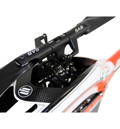 SAB Goblin Raw 580 Electric Helicopter Kit (Orange/White) w/Main & Tail Blades