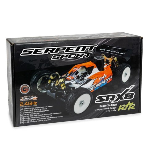 Serpent SRX8 RTR 1/8 Nitro Buggy w/2.4GHz Radio & .21 Pull-Start Engine Serpent SRX8 RTR 1/8 Nitro Buggy w/2.4GHz Radio & .21 Pull-Start Engine