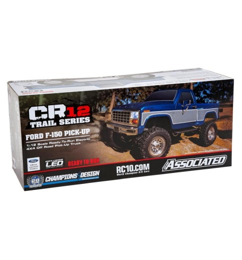 Team Associated CR12 Ford F-150 Truck RTR 1/12 4WD Rock Crawler (Blue) w/2.4GHz Radio, Battery & Charger