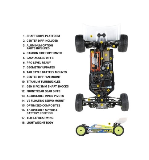 Team Losi Racing 22X-4 Elite 1/10 4WD Buggy Race Kit