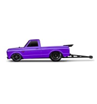 Traxxas Drag Slash 1/10 2WD RTR No Prep Truck w/1967 Chevrolet C10 Body (Purple) TQi 2.4GHz Radio & TSM