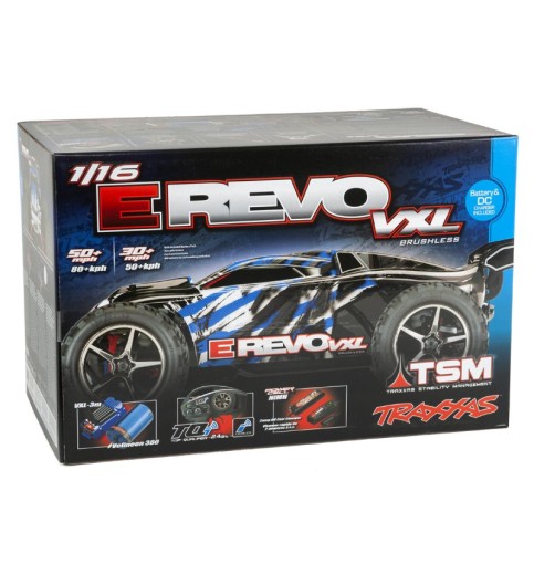 Traxxas E-Revo VXL 1/16 4WD Brushless RTR Truck w/TQi 2.4GHz Radio, TSM, Battery & DC Charger