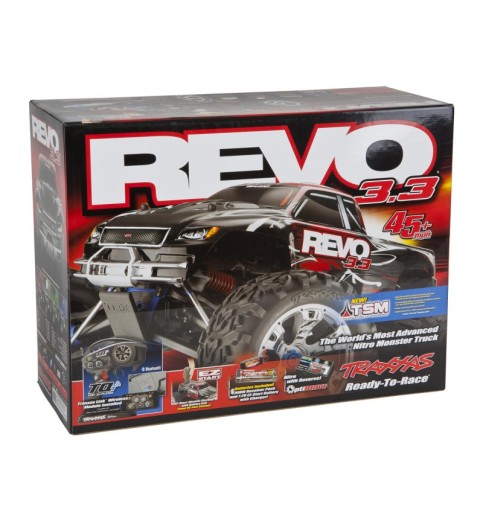 Traxxas Revo 3.3 4WD RTR Nitro Monster Truck w/TQi 2.4Ghz Radio, TSM, Batteries & DC Charger