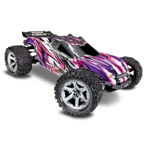 Traxxas Rustler 4X4 VXL Brushless RTR 1/10 4WD Stadium Truck (Pink) w/TQi 2.4GHz Radio & TSM Traxxas Rustler 4X4 VXL Brushless RTR 1/10 4WD Stadium Truck (Pink) w/TQi 2.4GHz Radio & TSM