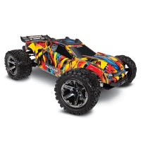 Traxxas Rustler 4X4 VXL Brushless RTR 1/10 4WD Stadium Truck (Solar Flare) w/TQi 2.4GHz Radio & TSM