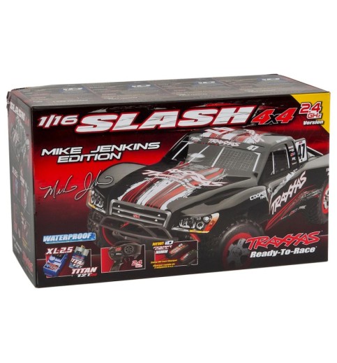 Traxxas Slash 4x4 1/16 4WD RTR Short Course Truck (Mark Jenkins) w/TQ 2.4GHz Radio, Battery & DC Charger Traxxas Slash 4x4 1/16 4WD RTR Short Course Truck (Mark Jenkins) w/TQ 2.4GHz Radio, Battery & DC Charger