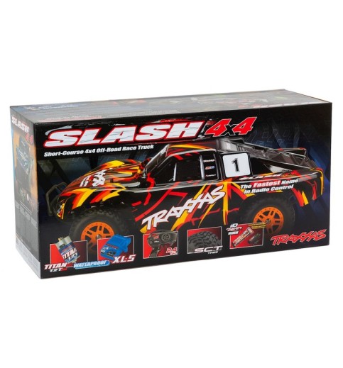 Traxxas Slash 4X4 RTR 4WD Brushed Short Course Truck (Orange) w/TQ 2.4GHz Radio, Battery & DC Charger