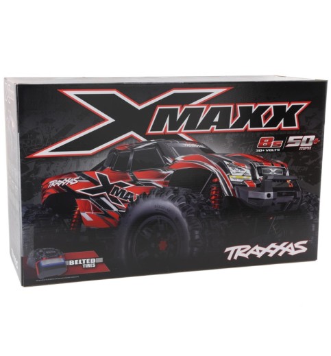 Traxxas X-Maxx 8S 4WD Brushless RTR Monster Truck (Red) w/2.4GHz TQi Radio, TSM & Belted Tires